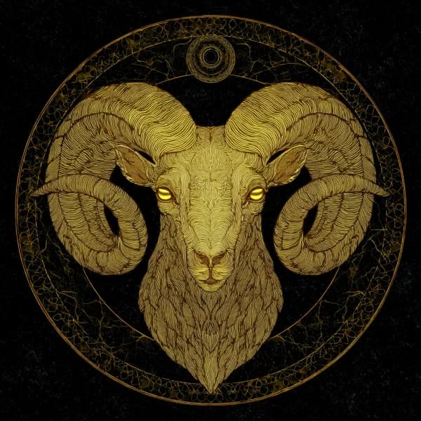 Aries zodiac illustration