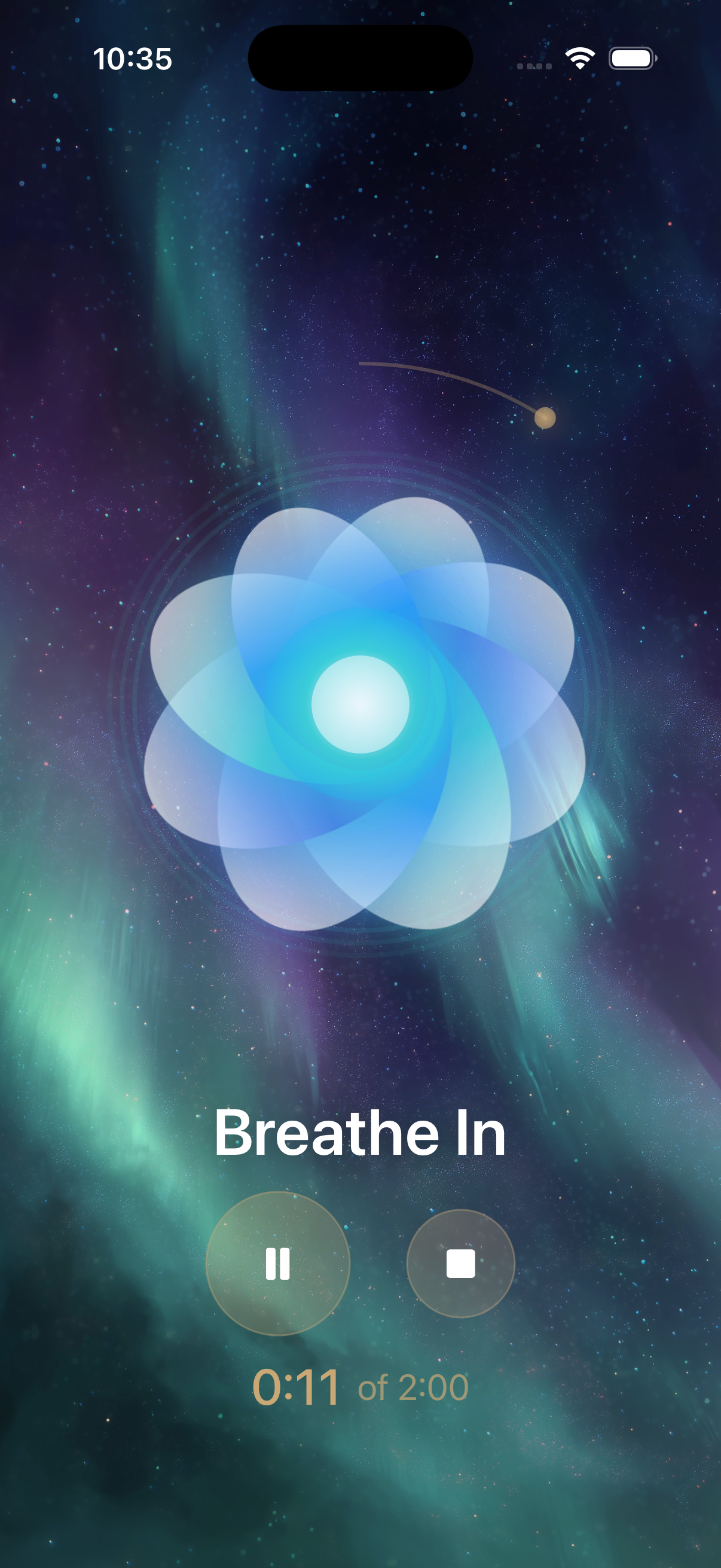 Active breathing session